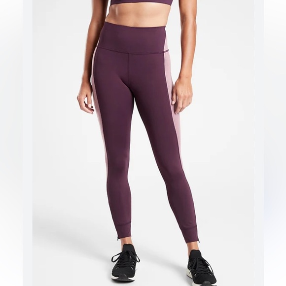 Athleta Allyson Felix 7/8 Legend Mesh Agate Purple - Picture 1 of 8